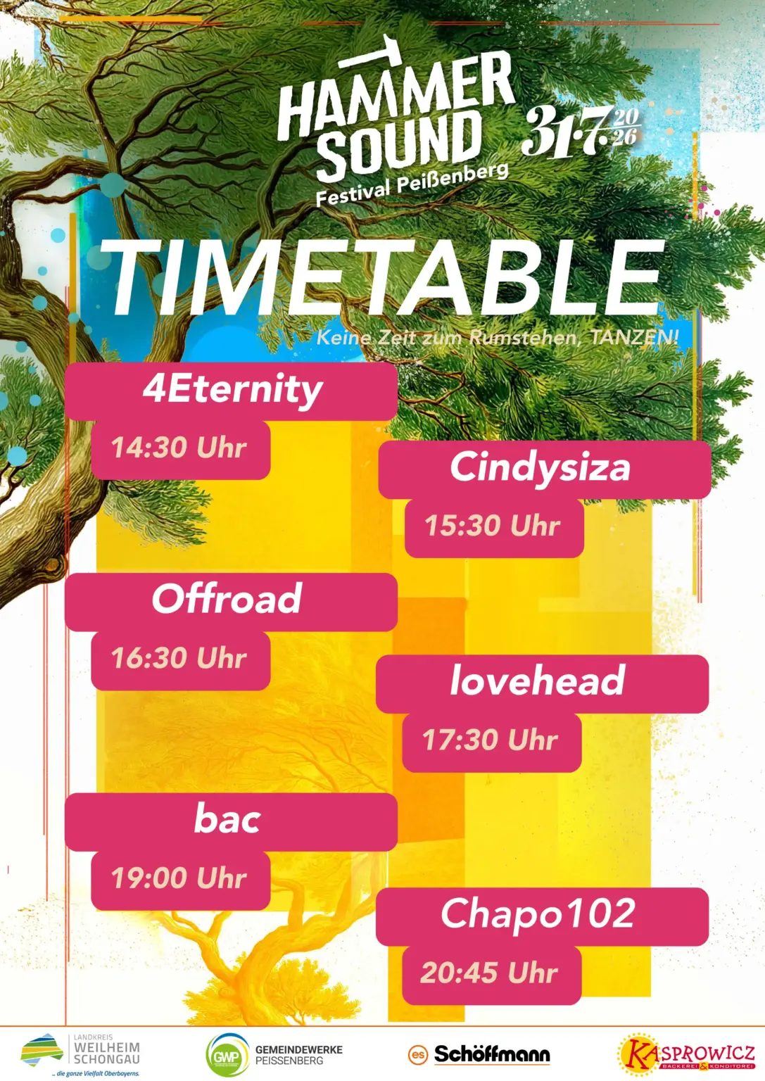 hAMMERsound Timetable 2026